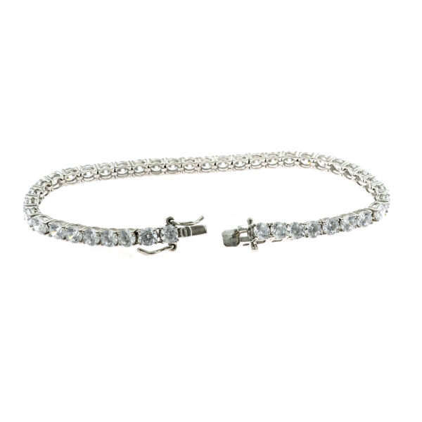 Bracciale tennis zirconi bianchi 4mm 20cm Oroshop - immagine 2