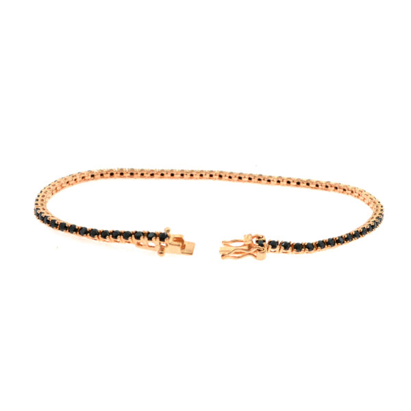 Bracciale tennis zirconi rosa 2mm 18cm Oroshop