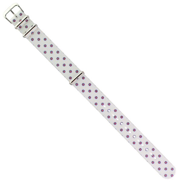 Cinturino in tessuto 18 mm fiori Oroshop