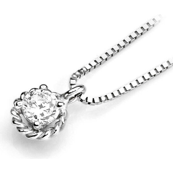 Collana Oro Bianco Zirconi Donna Ambrosia AGZ121