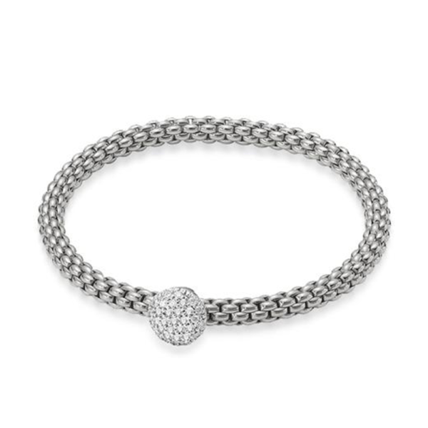 Bracciale Oro Diamanti Fope Flexit  647B PAVE