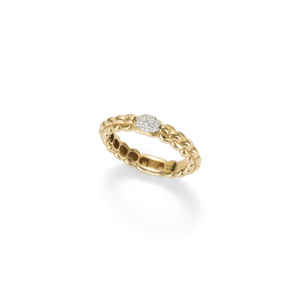 Anello Oro Giallo Fope Eka Tiny AN730 PAVE