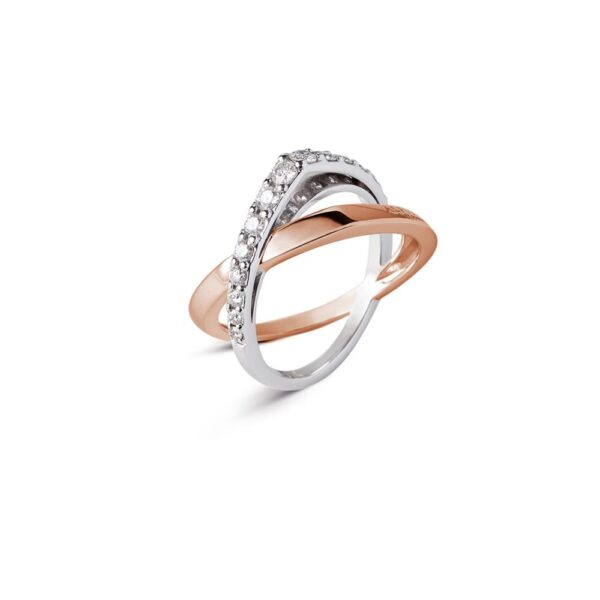 Anello fasce incrociate diamanti Alfieri St. John