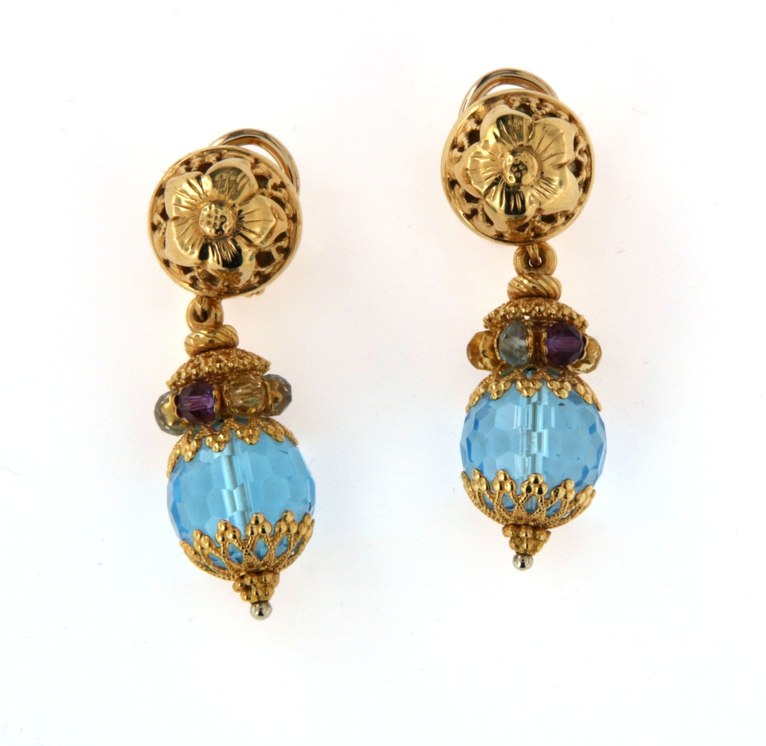 Orecchini Pendenti In Argento Sterling Con Topazio Blu Di Londra: Gioielli Minimalisti - Italia - Foto 5