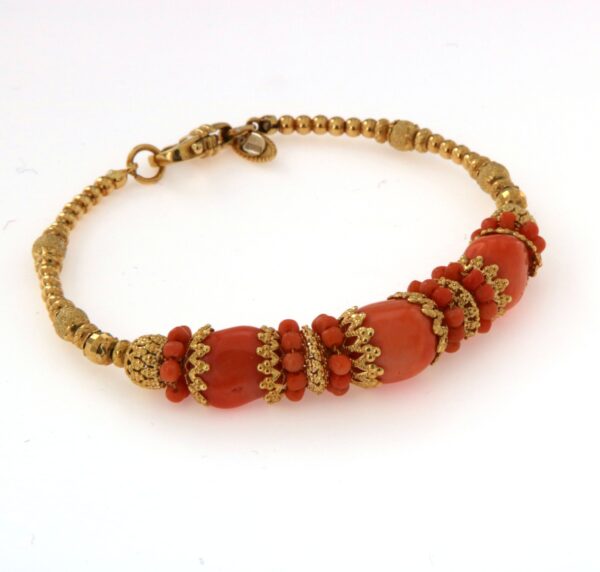 Bracciale oro e corallo Sun Day