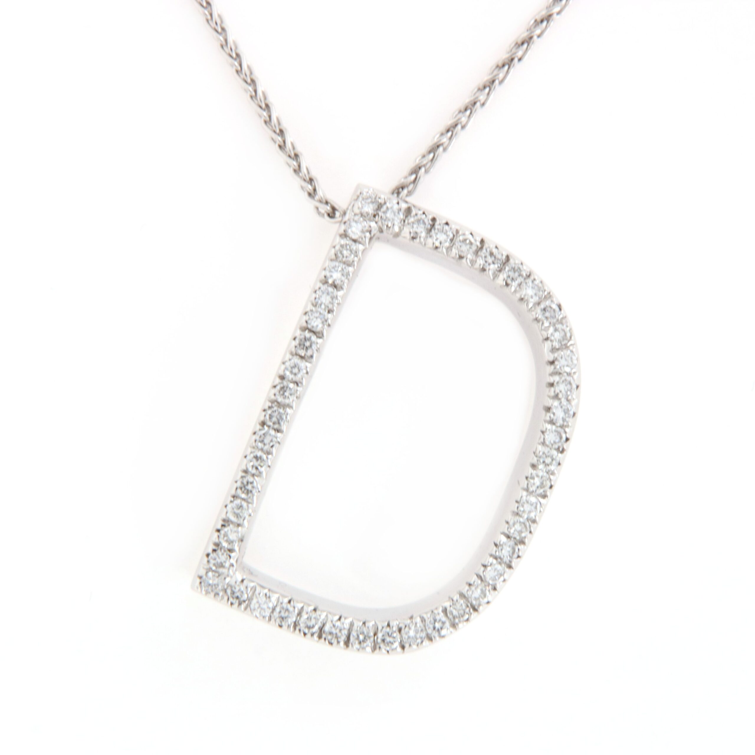 Collier Solitaire or blanc 18 carats - Diamant 0.16 carat - Élégance classique
