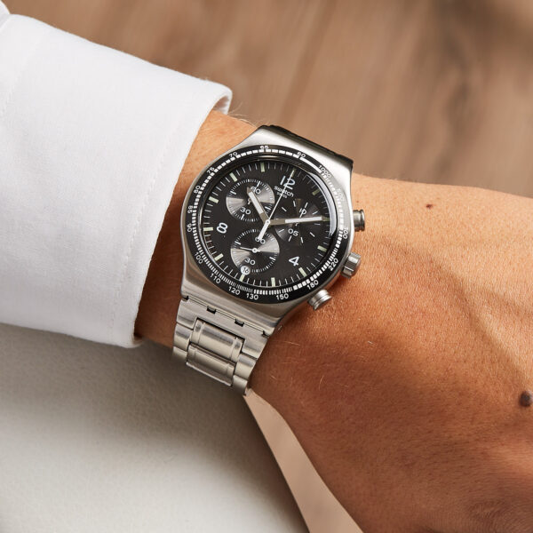 Orologio Crono Swatch Irony Night Flight YVS444G - immagine 4