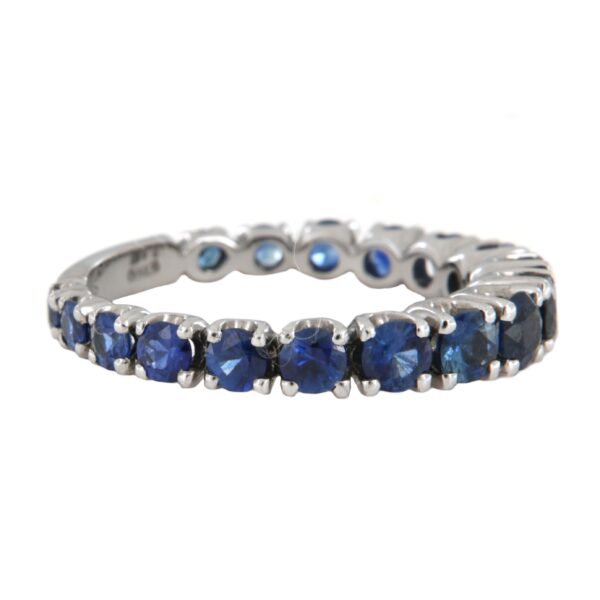 Anello Oro Girodito Sfinire Zaffiri Blu Crivelli - immagine 3