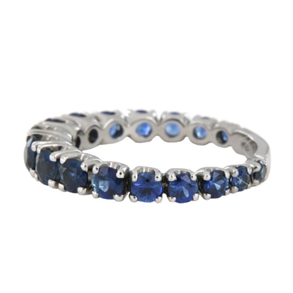 Anello Oro Girodito Sfinire Zaffiri Blu Crivelli - immagine 5