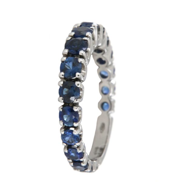 Anello Oro Girodito Sfinire Zaffiri Blu Crivelli - immagine 6
