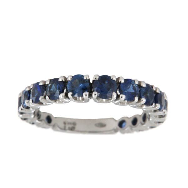 Anello Oro Girodito Sfinire Zaffiri Blu Crivelli
