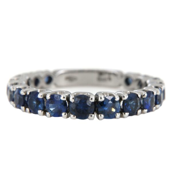 Anello Oro Girodito Sfinire Zaffiri Blu Crivelli - immagine 7
