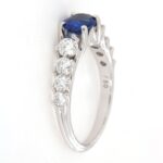 Anello Riviera Zaffiro Ovale Diamanti Crivelli - immagine 7