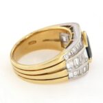 Anello Fascia Oro Giallo Zaffiri Diamanti Crivelli - immagine 4