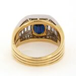 Anello Fascia Oro Giallo Zaffiri Diamanti Crivelli - immagine 5