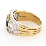 Anello Fascia Oro Giallo Zaffiri Diamanti Crivelli - immagine 6