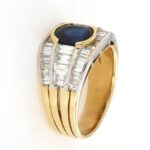 Anello Fascia Oro Giallo Zaffiri Diamanti Crivelli - immagine 7