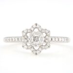 Anello Fiore Pavè Diamanti Crivelli - immagine 3