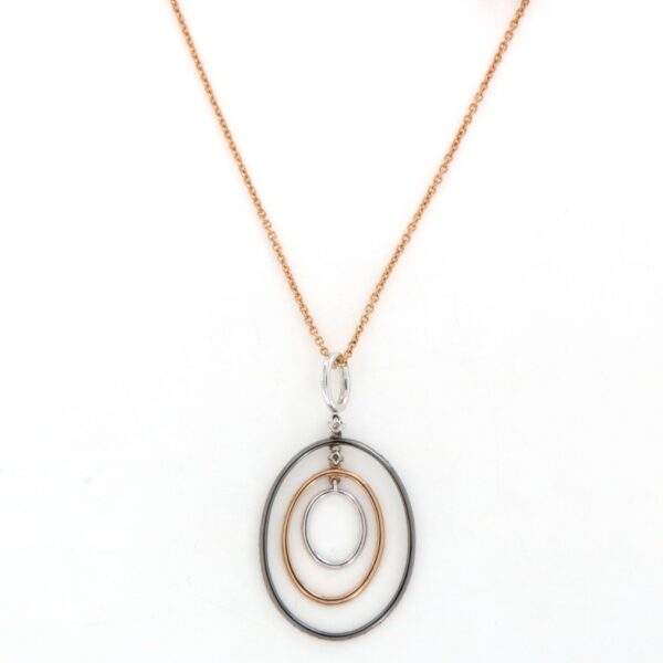Collana Pendente Tre Ovali Diamanti Midas Touch - immagine 3