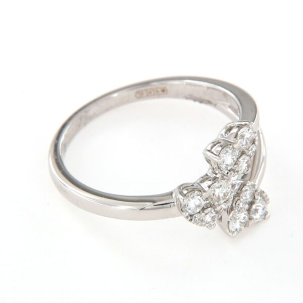 Anello tre cuori  diamanti ct  0,55 Crivelli - immagine 2