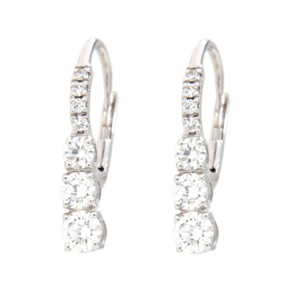 Orecchini Trilogy A Scalare Oro Diamanti Crivelli