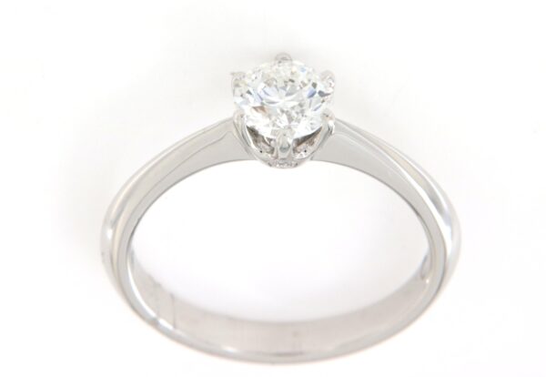 Anello solitario pietra in certificato Crivelli