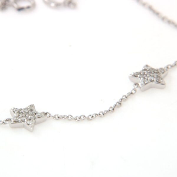 Bracciale tre stelline diamanti 0,18 Crivelli - immagine 2