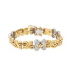 Bracciale Oro Giallo 18 kt Farfalle Diamanti