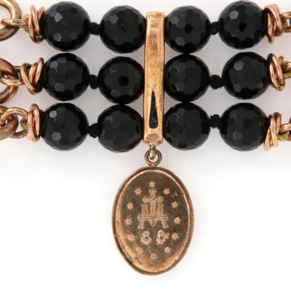 Bracciale Con Medaglia E Sfere Di Onice Vanto - immagine 5