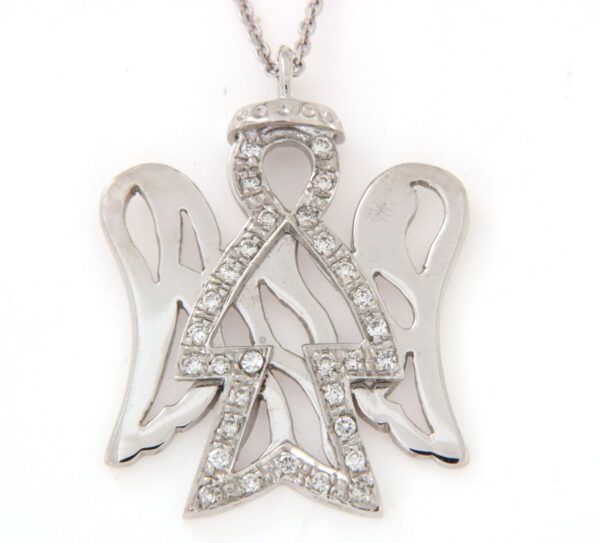 Collana con angelo traforato e diamanti Angeli - immagine 2