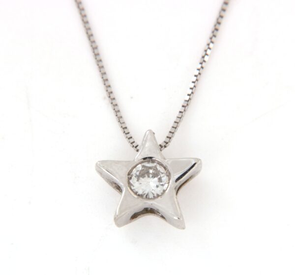 Collier stella con diamanti ct 0,09 Sinesi - immagine 2