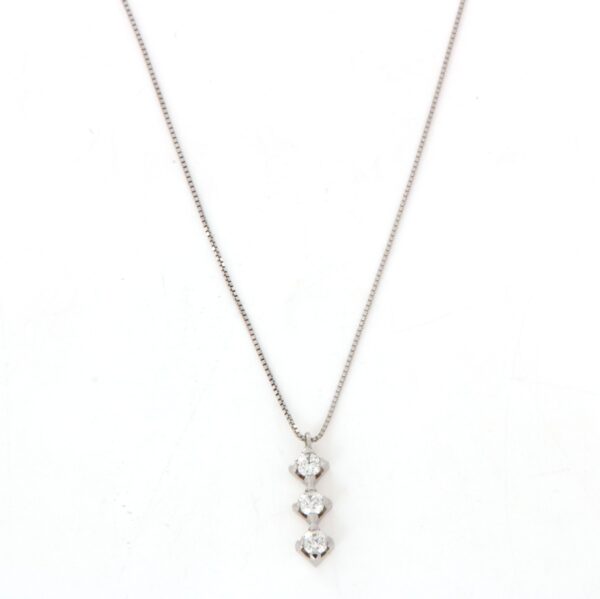 Collier trilogy diamanti ct 0,24