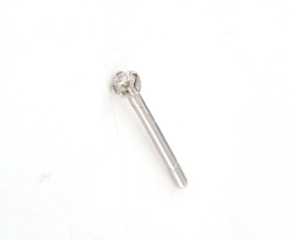 Orecchini in oro 18 kt punto luce diamanti 4 griff - immagine 2