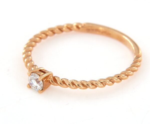 Anello in oro giallo con diamanti ct 0,15 Sinesi - immagine 3