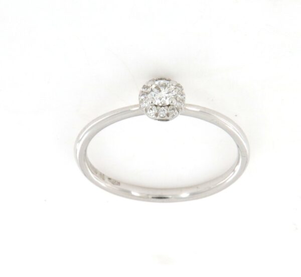 Anello moretta diamanti ct0,15+0,07 Crivelli