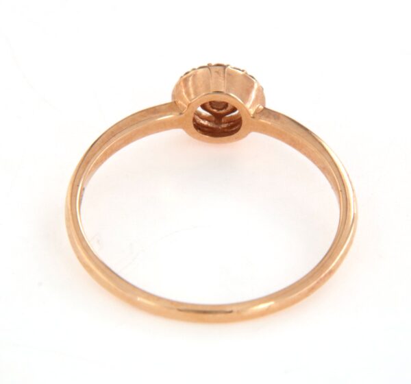 Anello diamante centrale contorno ct0,12 Crivelli - immagine 2