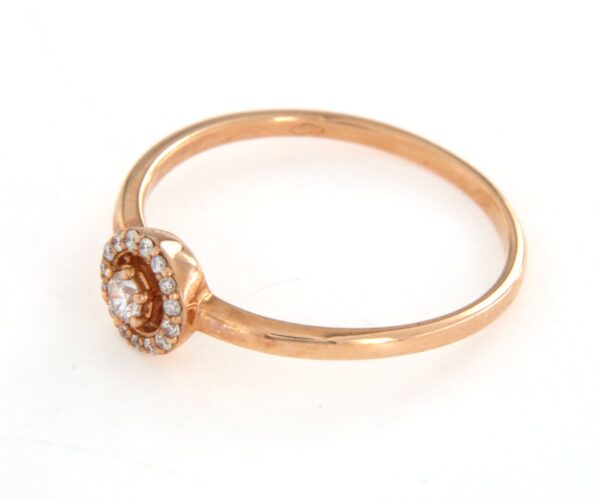 Anello diamante centrale contorno ct0,12 Crivelli - immagine 4