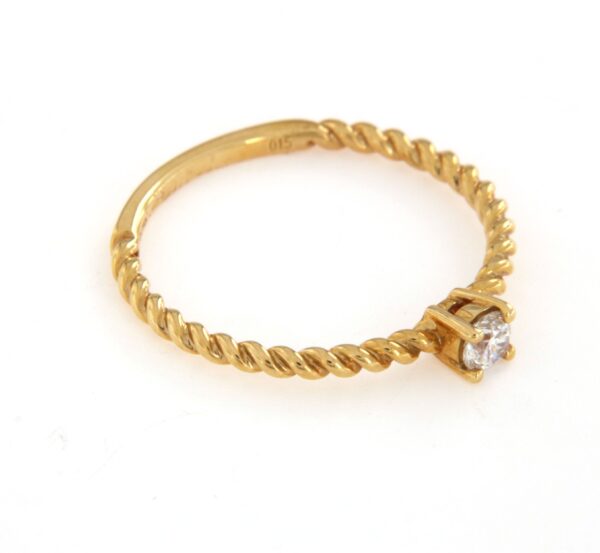 Anello solitario diamanti ct0,15 Sinesi - immagine 3