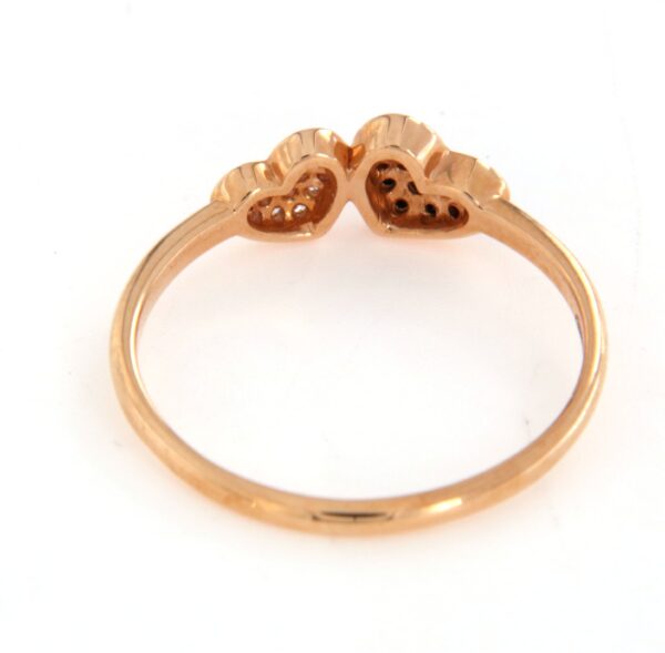 Anello cuori diamanti bianchi e neri Crivelli - immagine 2