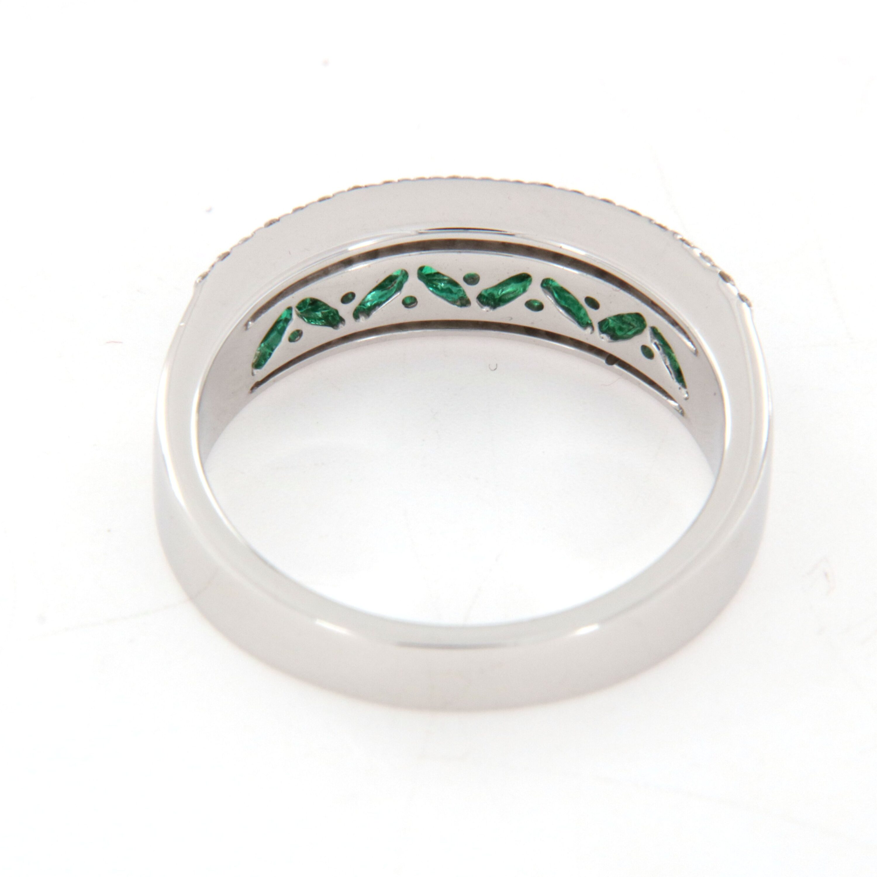 Anello riviera smeraldo diamanti Crivelli - immagine 2