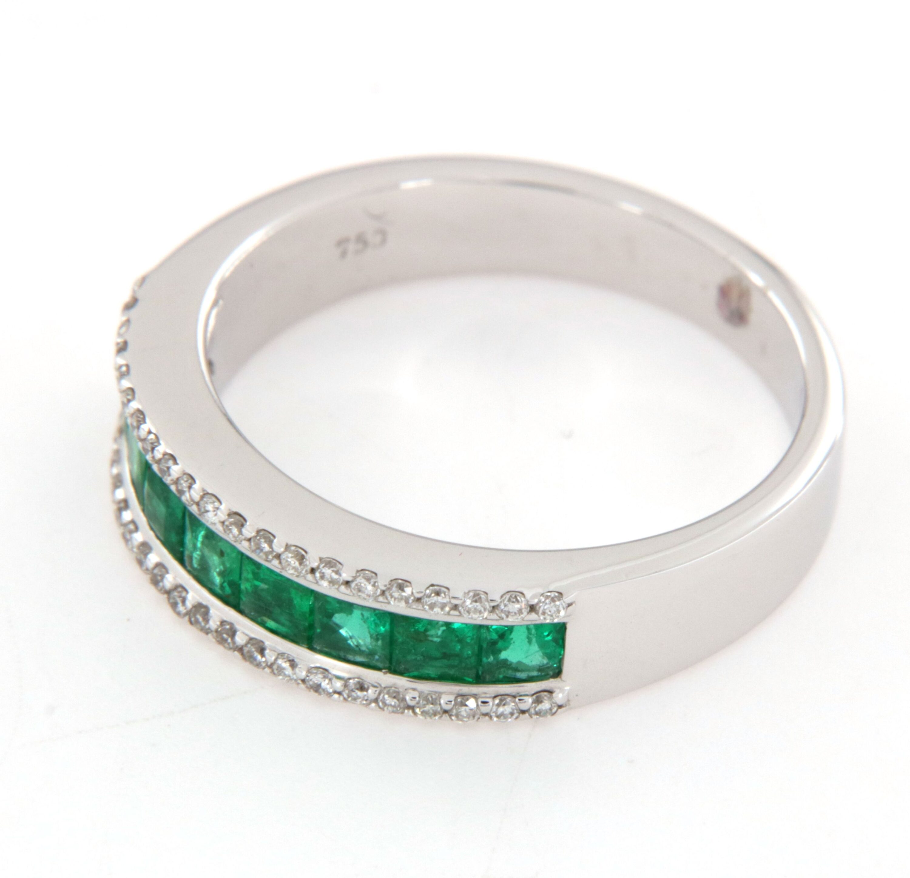 Anello riviera smeraldo diamanti Crivelli - immagine 3