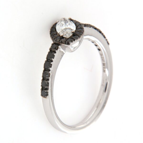 Anello Diamanti Bianchi Navette Neri Crivelli - immagine 7