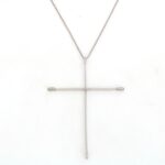 Collier croce diamanti 0,10 Crivelli