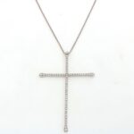 Collier croce diamanti ct0,88 Crivelli