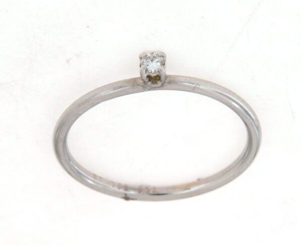 Anello solitario diamante ct0,04 Crivelli