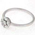 Anello moretta diamanti brillante navette Crivelli - immagine 3