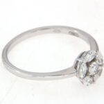 Anello moretta diamanti brillante navette Crivelli - immagine 4