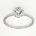 Anello moretta diamanti brillante navette Crivelli