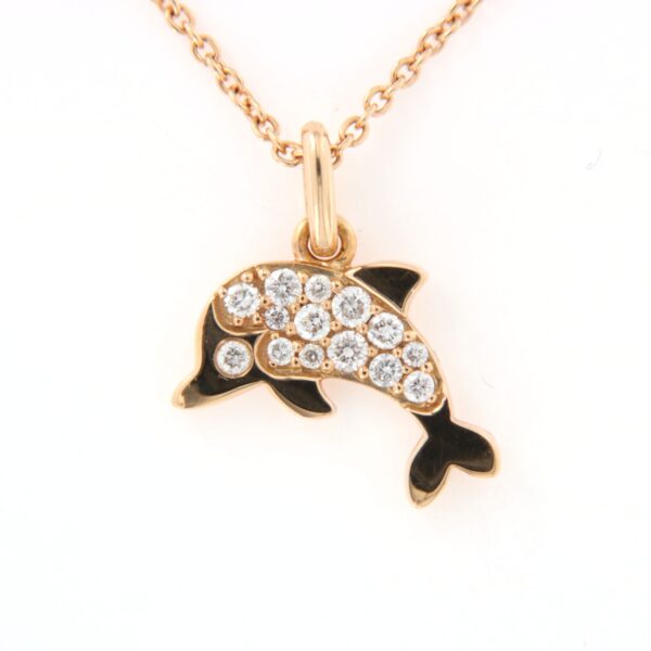 Collier Oro Giallo Delfino Diamanti Crivelli - immagine 5