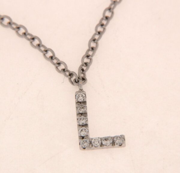 Collana lettera L diamanti ct0,07 Crivelli - immagine 2